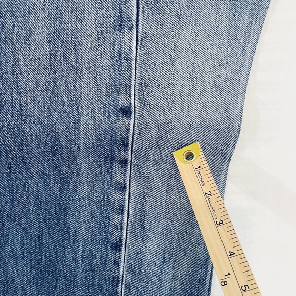 Levis 505 Jeans Mens 32x32 Blue Medium Wash Regular Fit Straight Denim Pants - Picture 4 of 13